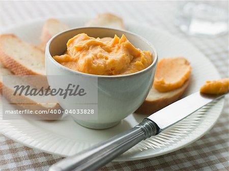 Bowl of Rouille with Croutes