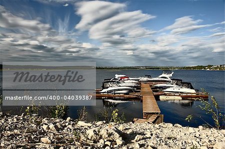 Photo of the boat station on the river