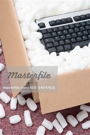 A Package Containing A Computer Keyboard