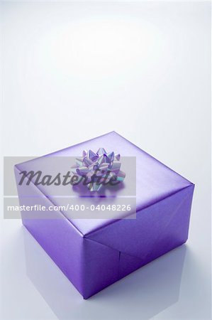 Present Wrapped In Purple Paper