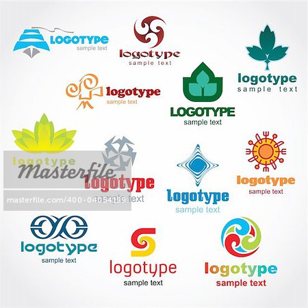 Set of vector trade marks for your company or a site