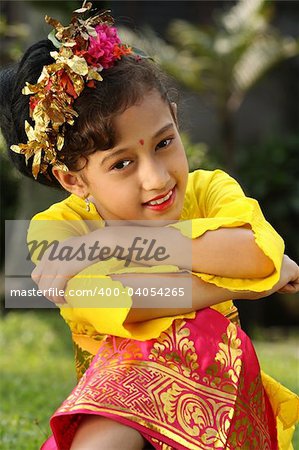 Balinese  Girl In Traditional Dress