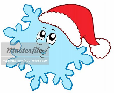 Christmas snowflake - vector illustration.