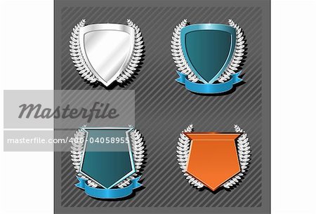 Silver Emblems and Insignia blank templates