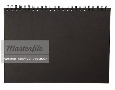 Black Notepad Isolated On White Background