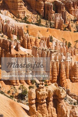 Hoodoos formations as viewed for Sunset Point in Bryce Canyon National Park.  the park was created on September 15, 1928 and is named after Ebenezer Bryce