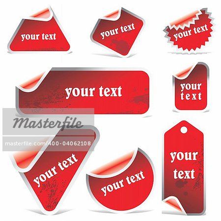 vector tag and sticker set