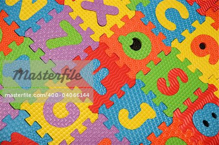 multi colored alphabet puzzle background