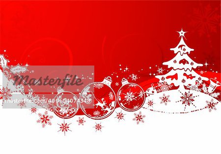 Christmas background with sphere and wave pattern, element for design, vector illustration