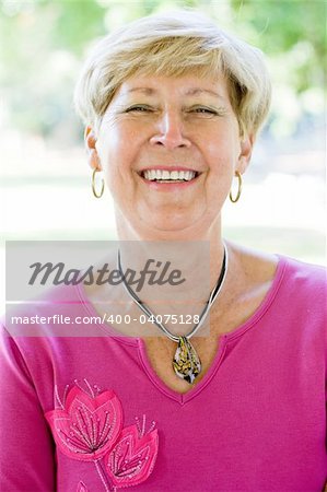 happy senior woman portrait