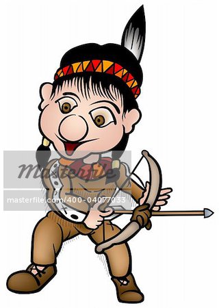 Indian 02 - colored cartoon illustration as vector