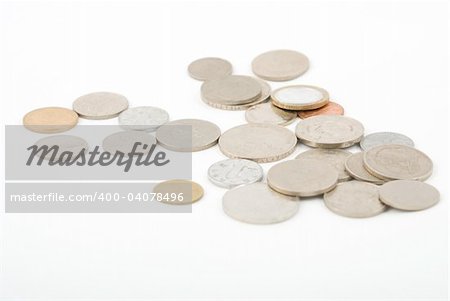 south east aisa coins collection isolated on white