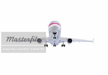 isolated airplane over white background
