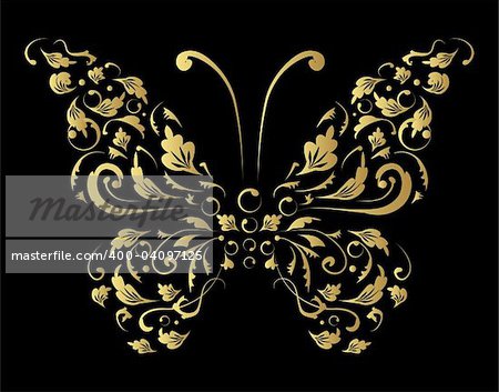 Butterfly silhouette for you design