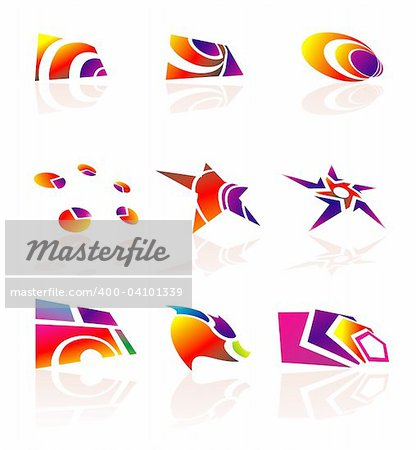 Set of Colorful Design Elements