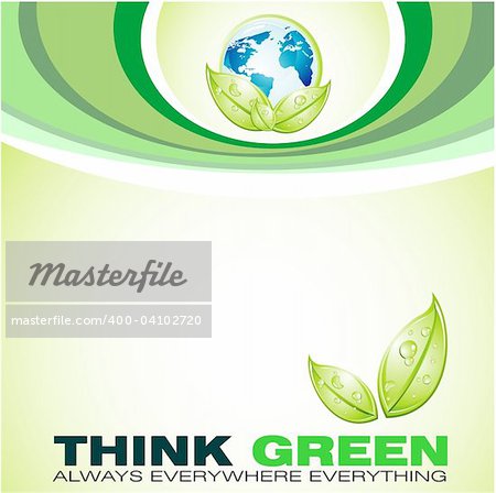 Think green background to use for brochure or cover