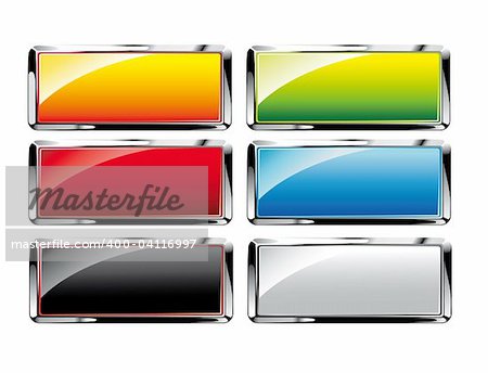 Ultra Glossy Reflective Colorful Buttons