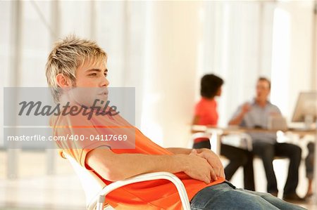 Male Student relaxing