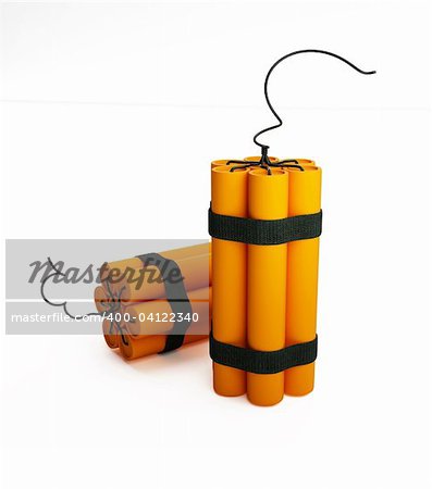 dynamite  on a white background