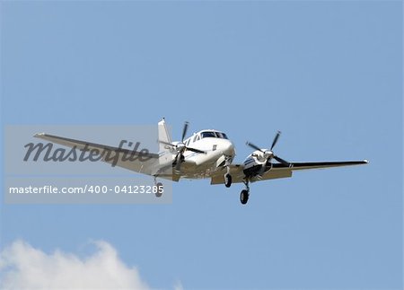 Modern propeller airplane for private charters