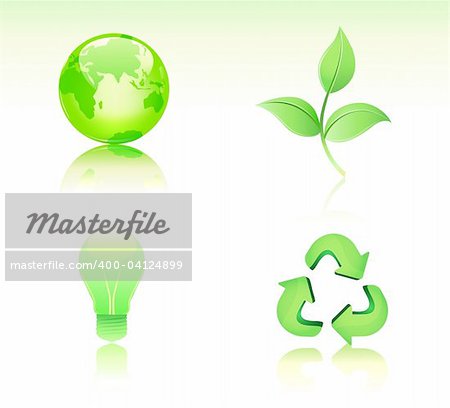 Vector illustration of Environmental Conservation icon set