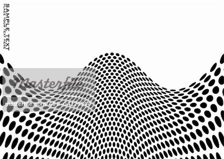 Abstract background with black and white dots and copy space