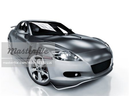 Sport car isolated on white background