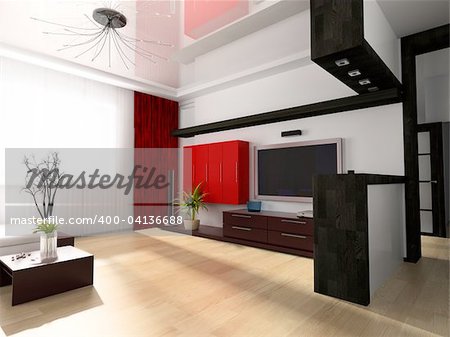 Modern drawing room a room exclusive design 3d image