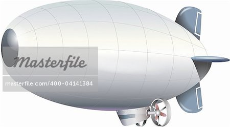 Blimp illustration on a white background