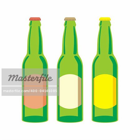 fully editable vector isolated beer bottles set s ready to use