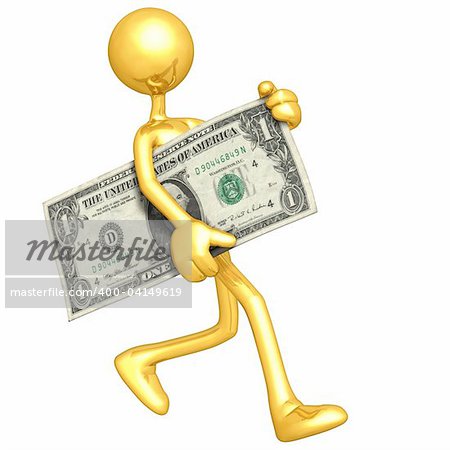 LuMaxArt Gold Guys Money Concept And Presentation Illustration
