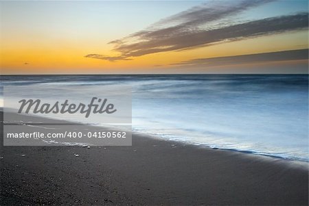 belgian coast during sundown