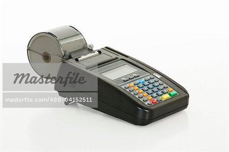 Credit Card Machine isolated on a white background with Clipping Path
