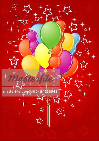 Party Time theme with Balloon, element for design, vector illustration