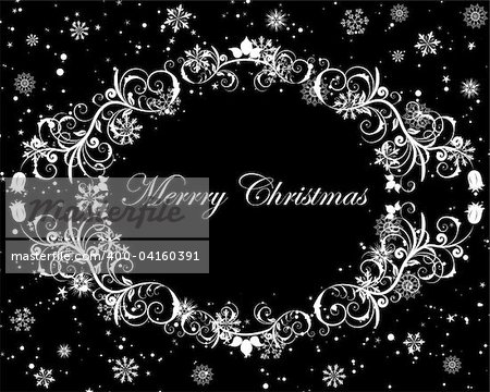 Beautiful vector Christmas (New Year) frame for design use