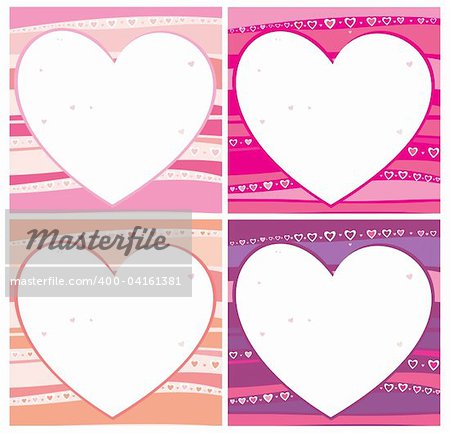 The Valentine's day. vector card set. With space for your text