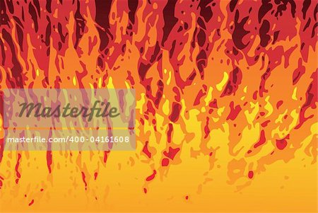 Abstract Flames Texture Background. Editable Vector Image