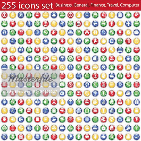 Biggest collection of different vector icons for using in web design