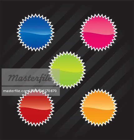 Set of colorful vector elements for web design.