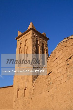 details of architecture of a moroccan casbah