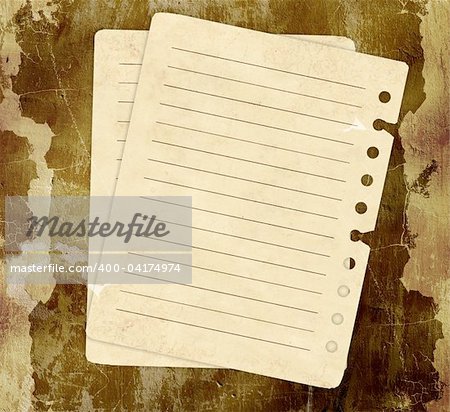 Grunge background with notebook pages