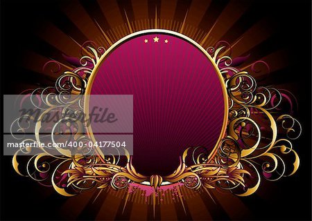 Vector illustration of abstract luxury floral frame