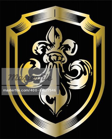 fleur de lis shield