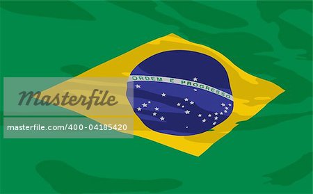 Vector flag of Brazil