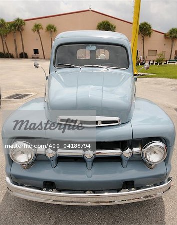 Classic American pickup truck from the 50s