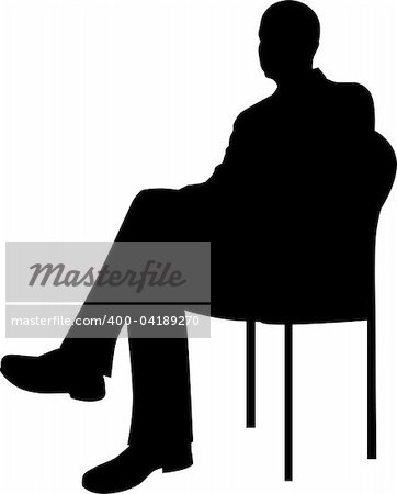 An image of a Businessman Sitting Silhouette.