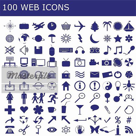 100 icons for web applications
