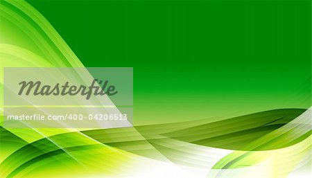 illustration drawing of green  abstract curve background