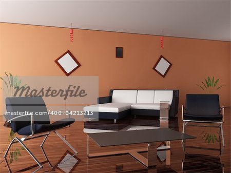 New interior of a room(3d rendering )