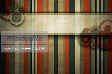 beautiful shapes in a retro looking background